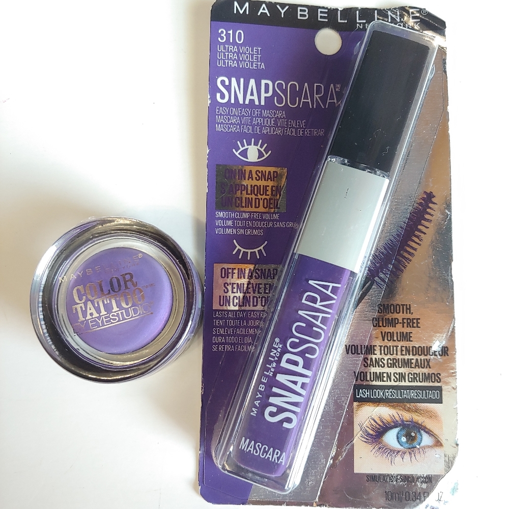 Maybelline Purple Mascara and Eyeshadow Look